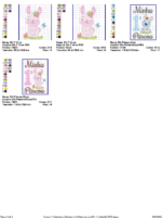 Matriz de Bordado - Coelhinhos da Páscoa - Image 6
