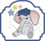 Matriz de bordado pacotinho elefante menino vintage - Image 3