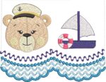 Matriz de bordado kit Fraldas urso marinheiro - Imagem 3