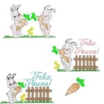 Matriz de bordado pacotinho FELIZ PÁSCOA