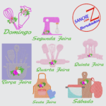 Pacote Matriz de Bordado-Semaninha Utensílios Domésticos