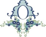 Matriz de bordado moldura floral e crivo - Image 2