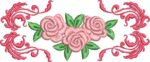 Matriz de bordado kit berço rosas e arabescos - Image 2