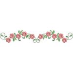 Matriz de bordado Barradinho floral delicado