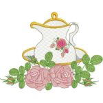 Matriz de bordado BULE COM ROSAS