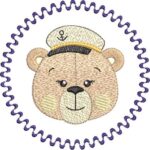 Matriz de bordado kit Fraldas urso marinheiro - Imagem 2