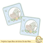 Projeto na Bordadeira Capas Bloco de Nota Dias das Mães - Imagem 10