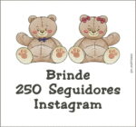 Matriz de Bordado - Urso e Ursa Brinde GRÁTIS