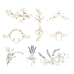 Matriz de Bordado - Ratinha Lavanda + Florais BRINDE - Image 2