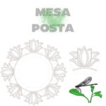 Matriz de bordado kit Mesa posta Flor de LÓTUS