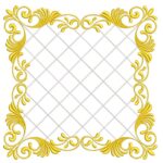 Matriz de bordado para almofada moldura luxor