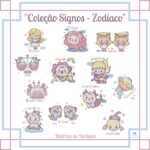 Matrizes de Bordado - Coleção Signos - Zodíaco - Animais - Pontos leves - [Pacote de matrizes]