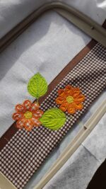 Matriz de bordado Flores margarida e folhas - Image 6