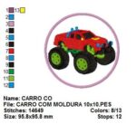 Matriz de bordado- Carro-copm-moldura-de Aplique