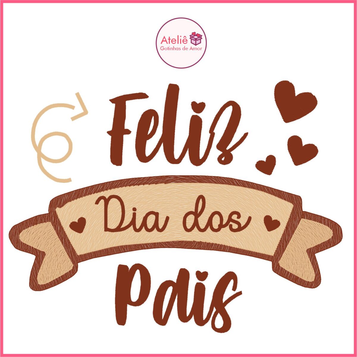 Matriz de bordado - Feliz Dia dos Pais - Imagem 1
