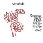 Matriz de bordado flor de lotus para almofadas