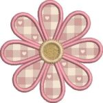 Matriz de bordado Flores margarida e folhas - Image 5