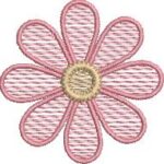 Matriz de bordado Flores margarida e folhas - Image 4