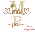 matriz de bordado - mãe e pai