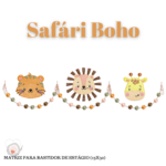MATRIZ DE BORDADO - COLEÇÃO SAFARI BOHO - BASTIDOR DE ESTÁGIOS (13x30)