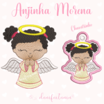 matriz de bordado anjinha morena negra