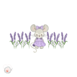 MATRIZ DE BORDADO - COLEÇÃO SEMANINHA RATINHA LAVANDA - BASTIDOR DE ESTÁGIOS (13X30) - Imagem 2