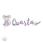 MATRIZ DE BORDADO - COLEÇÃO SEMANINHA RATINHA LAVANDA - BASTIDOR DE ESTÁGIOS (13X30) - Imagem 6