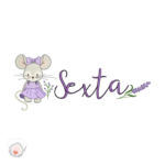 MATRIZ DE BORDADO - COLEÇÃO SEMANINHA RATINHA LAVANDA - BASTIDOR DE ESTÁGIOS (13X30) - Imagem 8