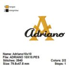 Matriz de bordado- Nome Sobre Posto Adriano