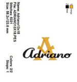 Matriz de bordado- Nome Sobre Posto Adriano - Image 2