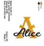 Matriz de bordado- Nome Sobre Posto Alice - Imagem 2