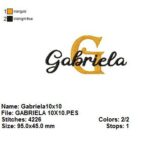 Matriz de bordado- Nome Sobre Posto Gabriela - Imagem 2