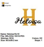Matriz de bordado- Nome Sobre Posto Heloisa - Image 2