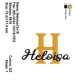 Matriz de bordado- Nome Sobre Posto Heloisa