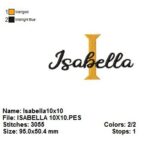 Matriz de bordado- Nome Sobre Posto Isabella - Imagem 2
