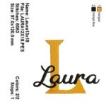 Matriz de bordado- Nome Sobre Posto Laura