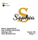 Matriz de bordado- Nome Sobre Posto Sophia - Image 2