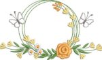 Matriz de bordado kit de Moldura florais - Imagem 2