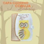 Capa Caderno Coruja Babalu 13x18