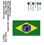 Matriz de Bordado - Bandeira Do Brasil Com-moldura-ponto-cheio - Image 3