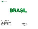 Matriz de Bordado - Nomw Brasil ponto cheio 7 largura
