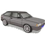 Matriz de bordado carro Gol