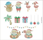 Matriz de Bordado - Kit Natal Tropical