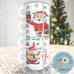 Coleção de Artes Natal Encantado 4 - Sublimação - Torre de Xícaras
