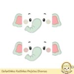 Matrizes de Bordado Elefantinhos Rostinhos - Image 2