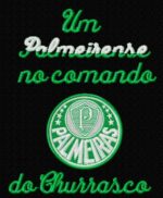 Matriz de Bordado Palmeirense Churrasco Avental Camisa Toalha 3 tamanhos (cópia) - Imagem 3