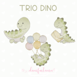 MATRIZ DE BORDADO - TRIO DINO - DANI FAITANIN