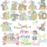 Matriz de Bordado - Dinossauro Mês versário