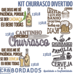 matrizes de bordado - Kit Churrasco Divertido