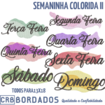 matrizes de bordado - Semaninha Colorida